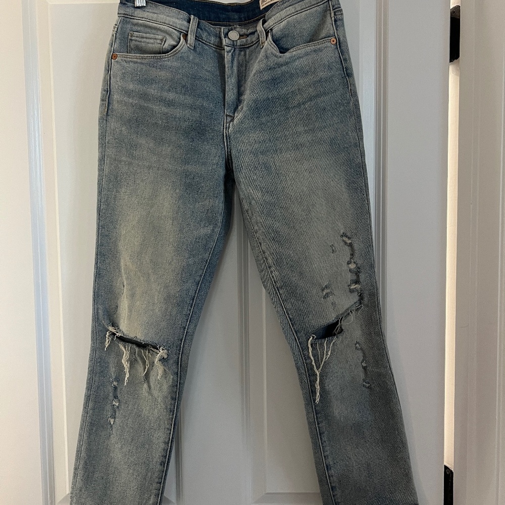 Blank NYC Madison Crop With Distressing